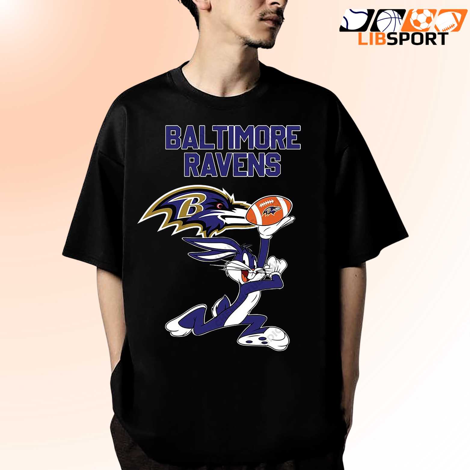 Bugs Bunny Baltimore Ravens Shirt, Funny Football Graphic Tee, Nfl Streetwear Top